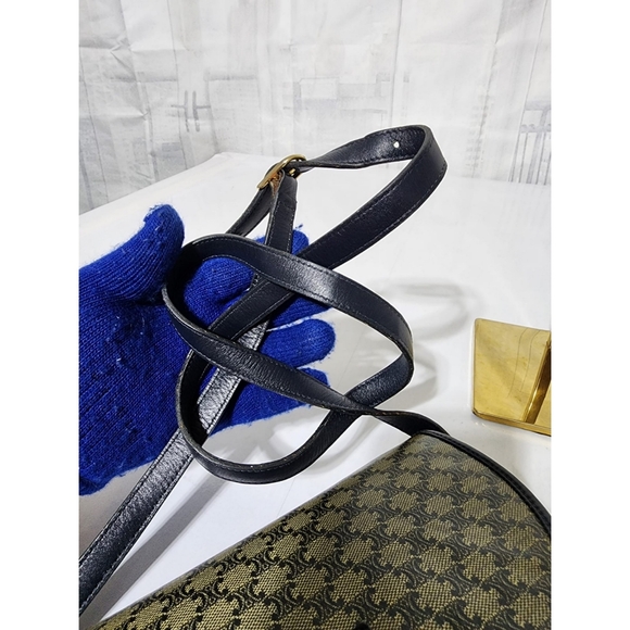 CELINE Macadam Crossbody Bag Navy Blue/Beige - Picture 11 of 16